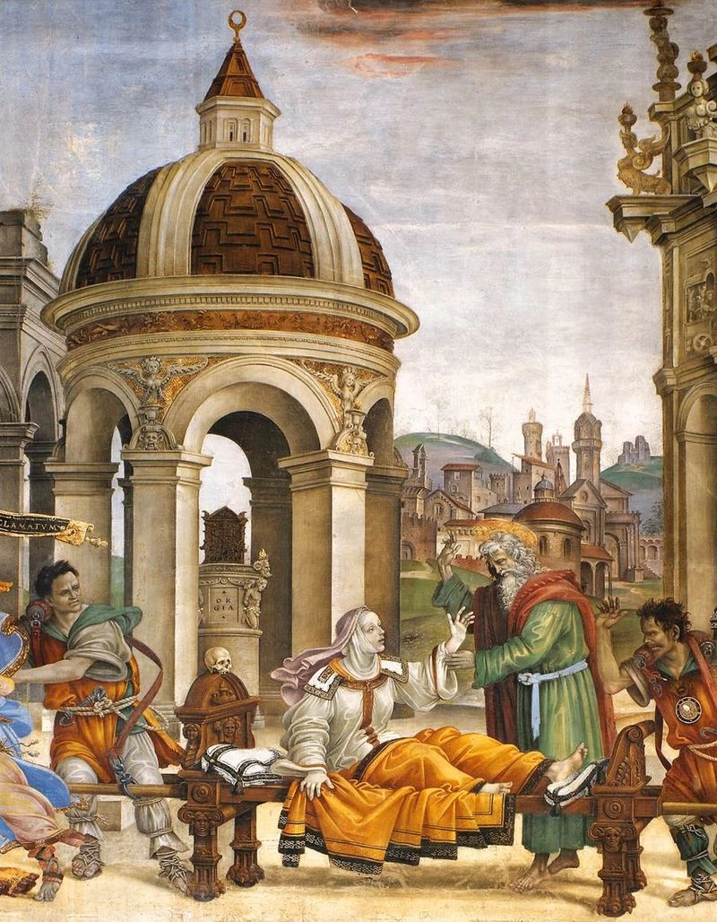 Filippo Lippi - Santa MariaSan Filippo. Il miracolo della resurrezione della fanciulla Drusiana, dettaglio
